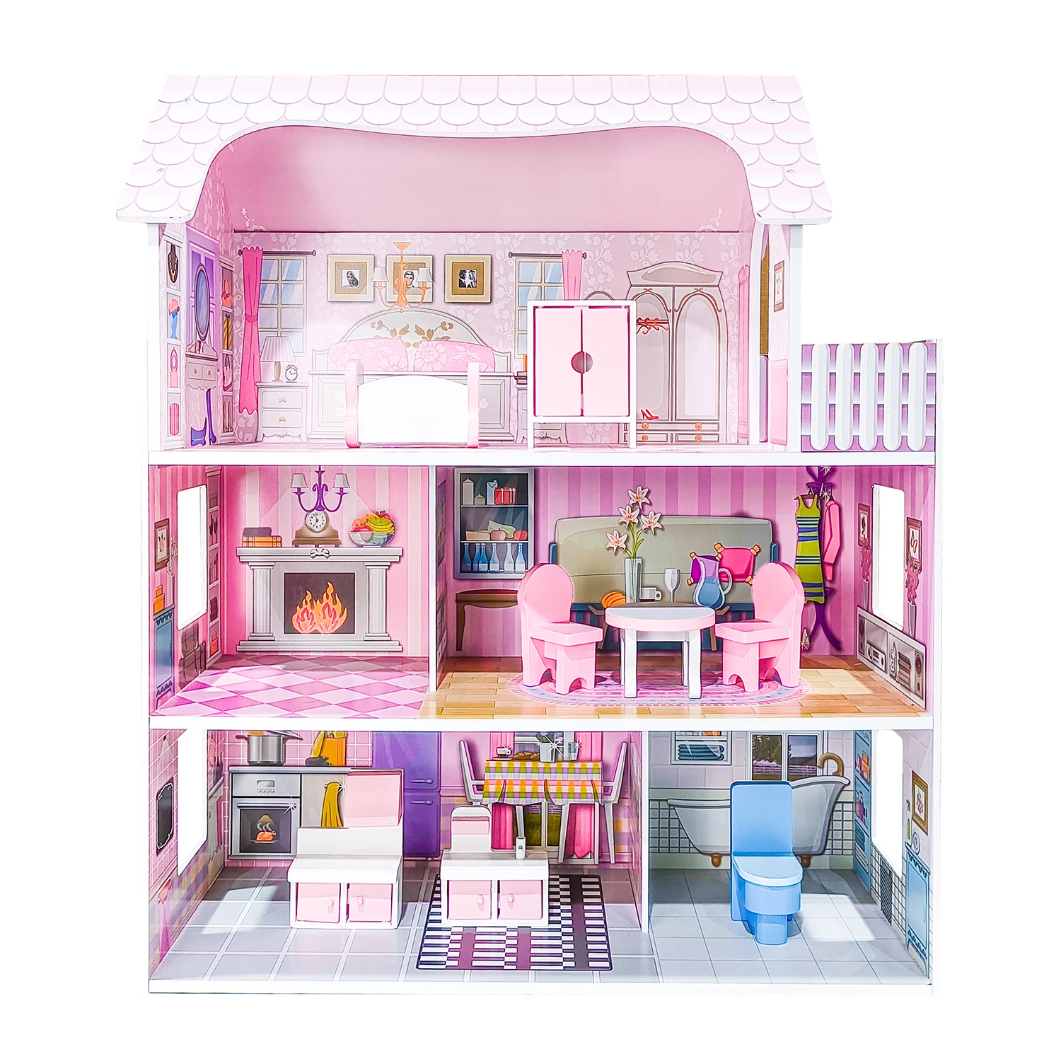2023 New Products Brand Doll House Toy Kids Furniture Happy Family