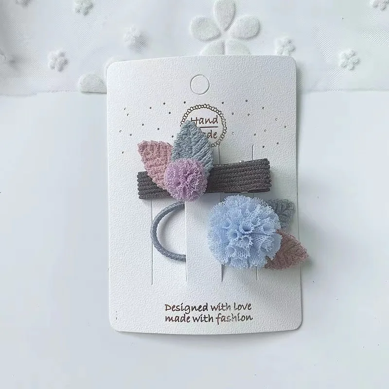 Красивые заколки для волос для девочек милые кружевные шары и бабочки из ткани для волос для детей