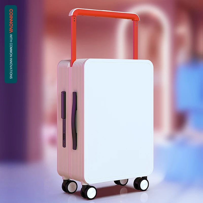 Оригинальные, фабричные, по цене производителя, распродажа новейший дизайн чемодан 20 дюймов Смарт багажа широкий стержень конструктор летная путешествия чемодан на колесиках для багажа