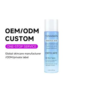 Private Label Toner Liquid Salicylic Acid Facial Blackheads Wrinkles Finelines Serum Salicylic Acid Exfoliant for Enlarged Pores