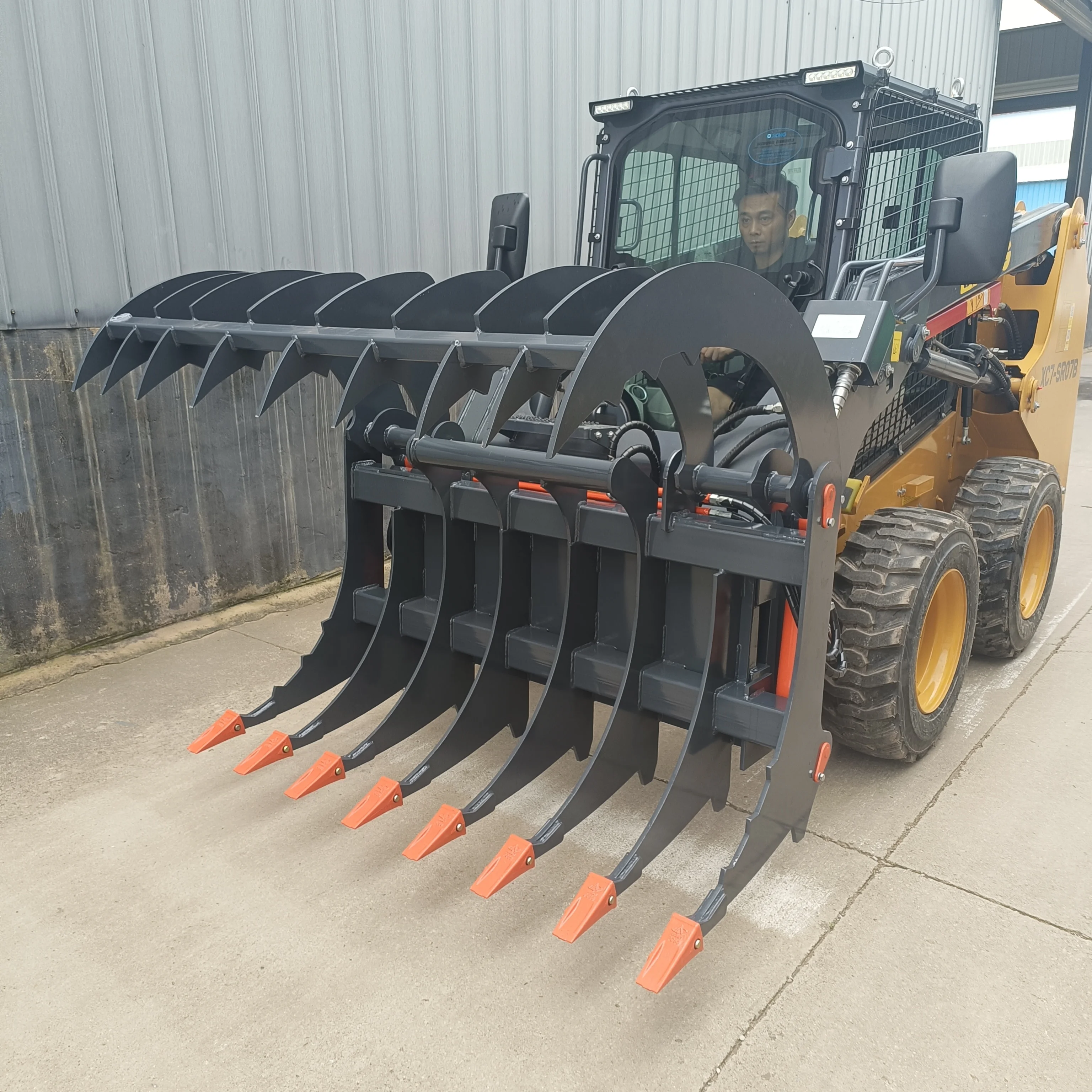 Tractor/backhoe Loader/skid Steer Grapple Root Rake Grapple