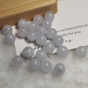 Wholesale Gemstone Beads Strands Natural Bulk Gemstones White Jade 6mm~ 8mm for DIY Jewelry Making