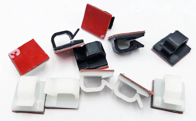 XK001 Cable tie Non-punching back bonding cabling clamp Transparent cabling clamp manufacture