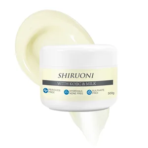 Custom Kojic Acid Milk Tan Remover Cream Fast-Acting Face Whitening Cream Organic Vegan Niacinamide Vitamin Organic