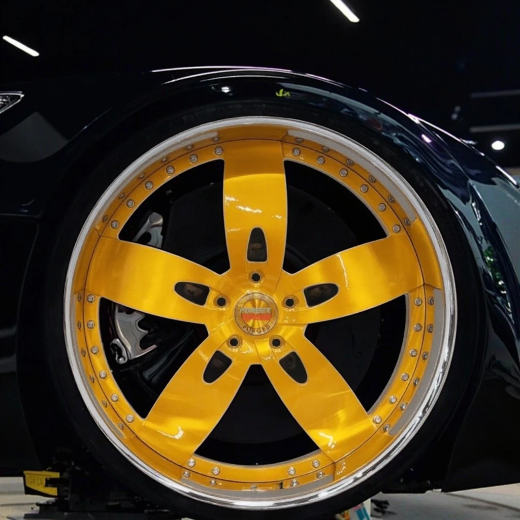 Forgex 2-Piece Forged Wheels 20 22 24 26 28 Inch Passenger Car Rim 5x114.3 5x115 5x120 5x127 6x135 Gold Forged Rim