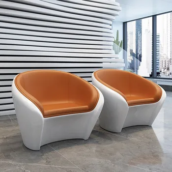 Customized Simple Fashion Shell Heart-Shaped Armchair FRP Ingot Single-Seat Sofa Chair Model Room Leisure Lazy Bowl Chair