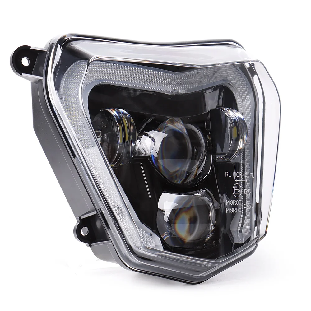 TIYPEOR Motorcycle Headlight for KTM Motocross Led for Duke 690 2012-2019/Duke 690R 2013-2017 Emark Dirtbike Projector Headlight