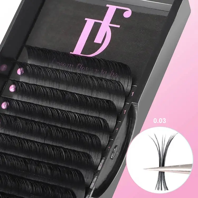 Wholesale Private Label Velvet Mink Lash Extensions Trays Individual