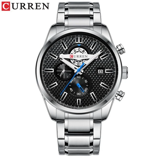 CURREN Waterproof Chronograph Men Watch Luxury Gold Stainless Steel Sport Date Male Clock