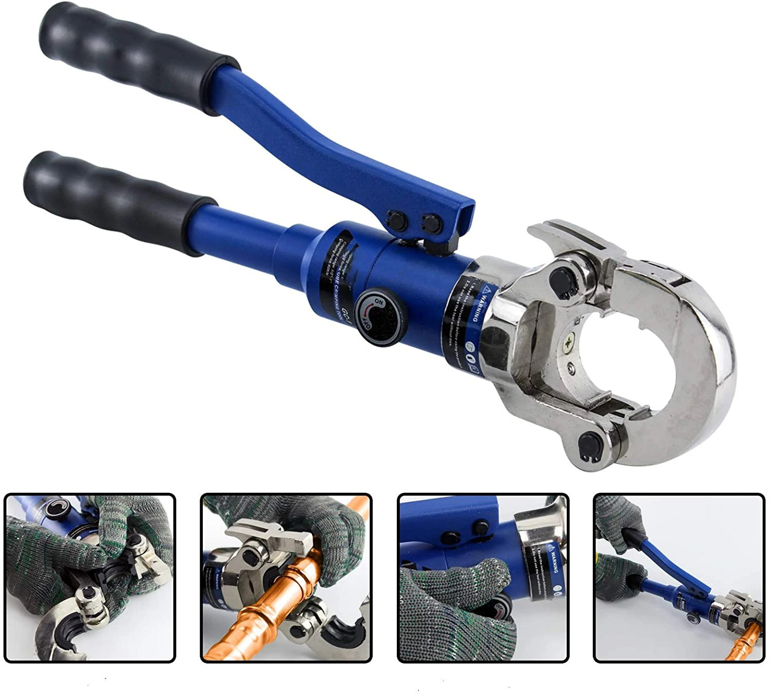 Yqk1632 Cw1632 Hydraulic Pipe Crimping Tool With 1/2",3/4" And 1" Jaw