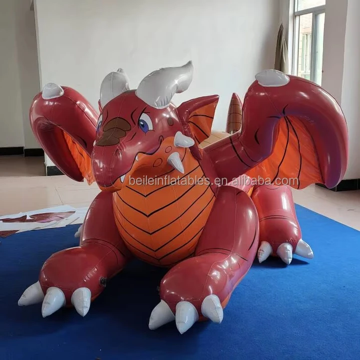 Custom Red Dragon PVC Inflatable Cartoon Animal Models for Advertising Toys
