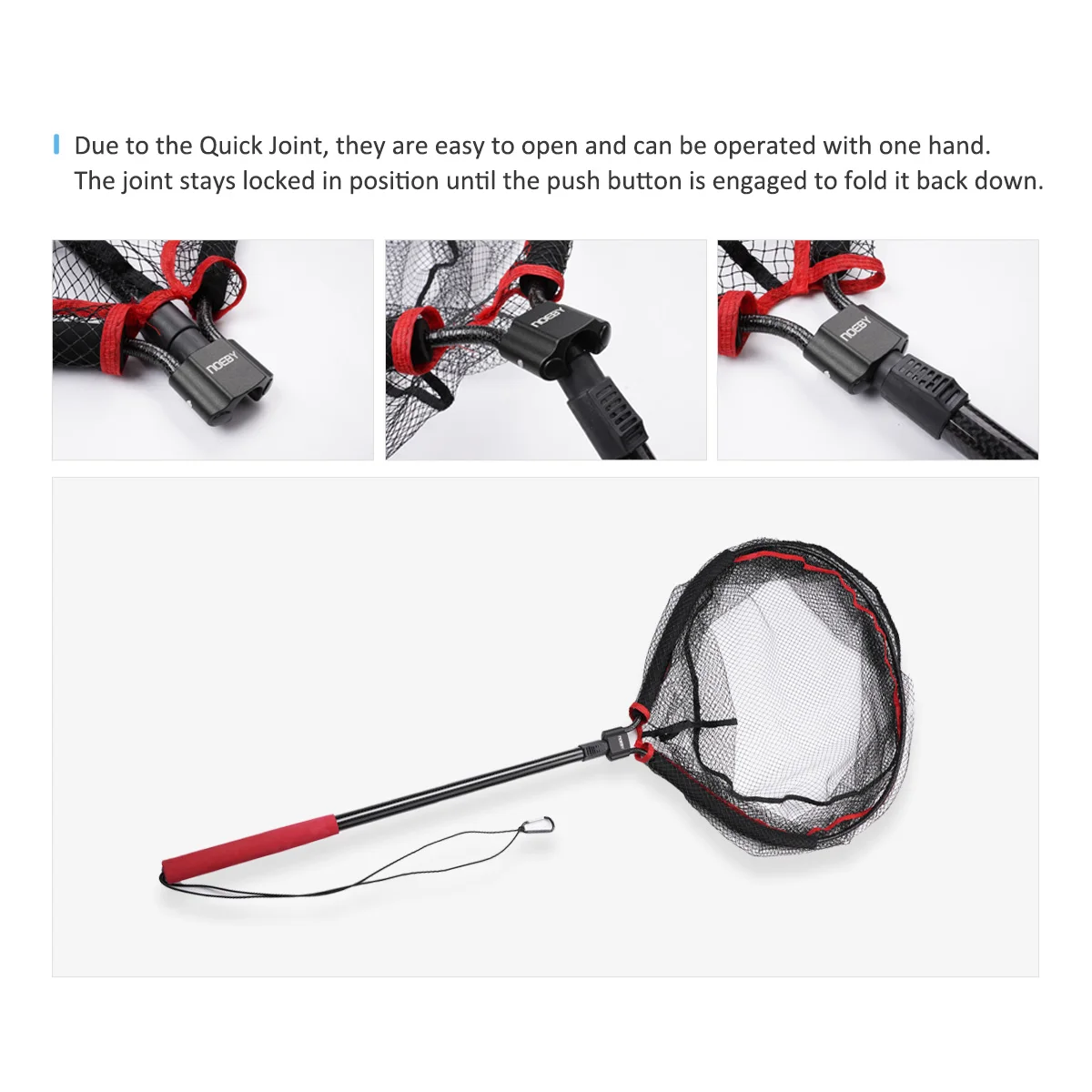 backdown of fishing net NOEBY Floating Carbon Landing Net Fishing Net 122cm Telescopic Sea Fly  Fishing Net