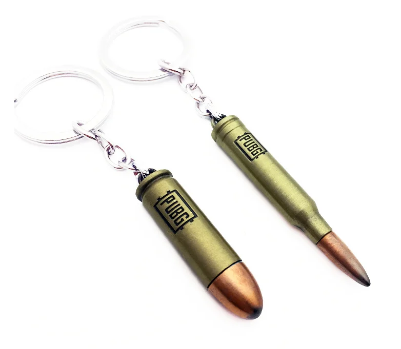 Wholesale Custom Bullet Key Chain Bronze 3D Shotgun Bullet Keyring Hot Game Final Approach Metal Keychain for Men