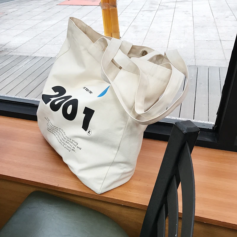 Custom Printed Large Reusable Organic Cotton Canvas Tote Bag Bulk ...
