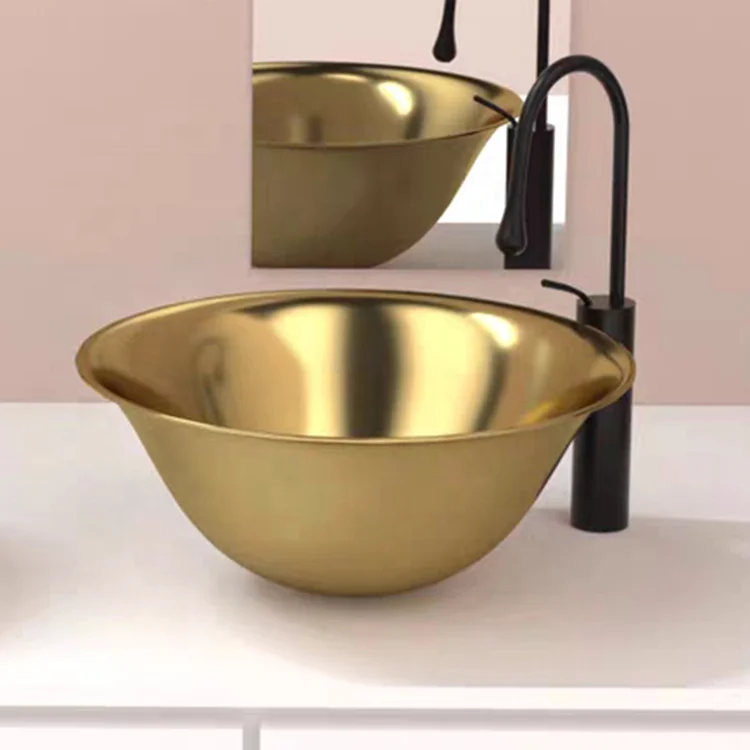 Modern Single Hole Bathroom Vanity Round Wash Hand Basin With Cabinet ...