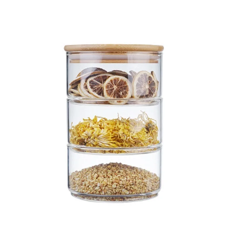 1000ml 32 oz Peanut Butter Chilli Sauce Storage Glass Jar with Wood Lid