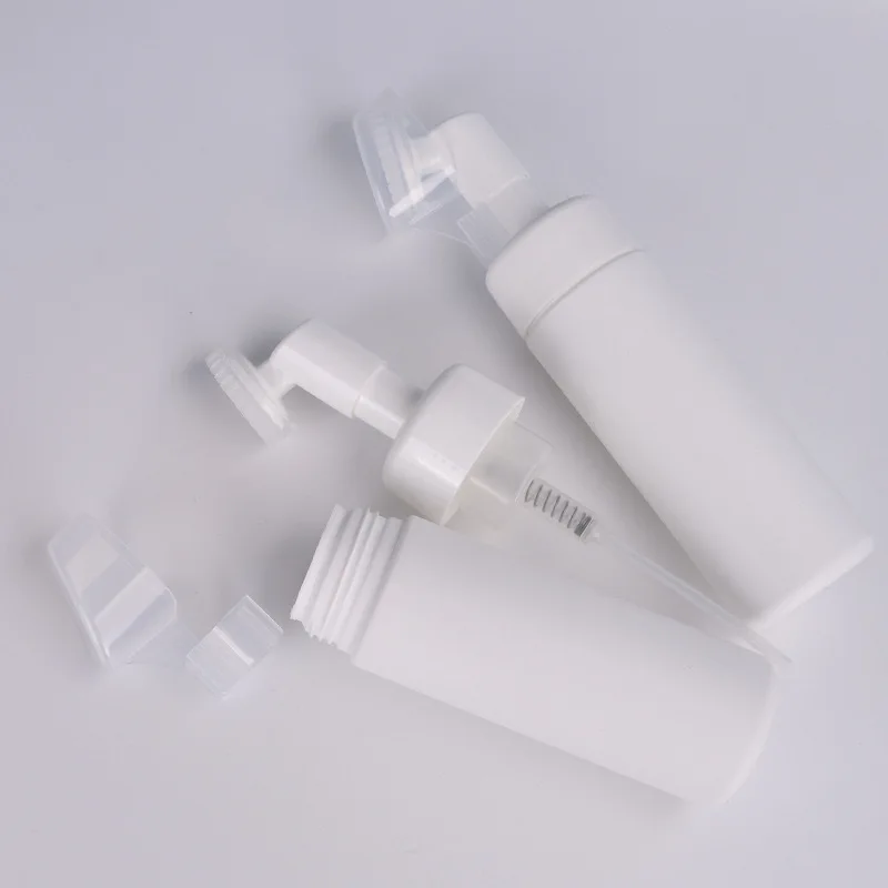 HDPE Plastic Cosmetic Packaging Lotion Massage Brush Clean Face Plastic Bottle