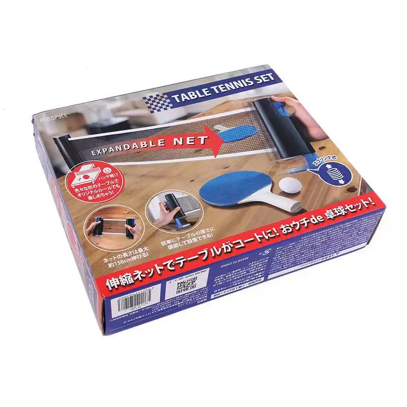 Новый спортивный продукт для помещений портативный набор пинг-понга с выдвижной сеткой портативная сетка настольного тенниса