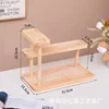 Estante de bandeja larga de tres niveles [color madera natural]