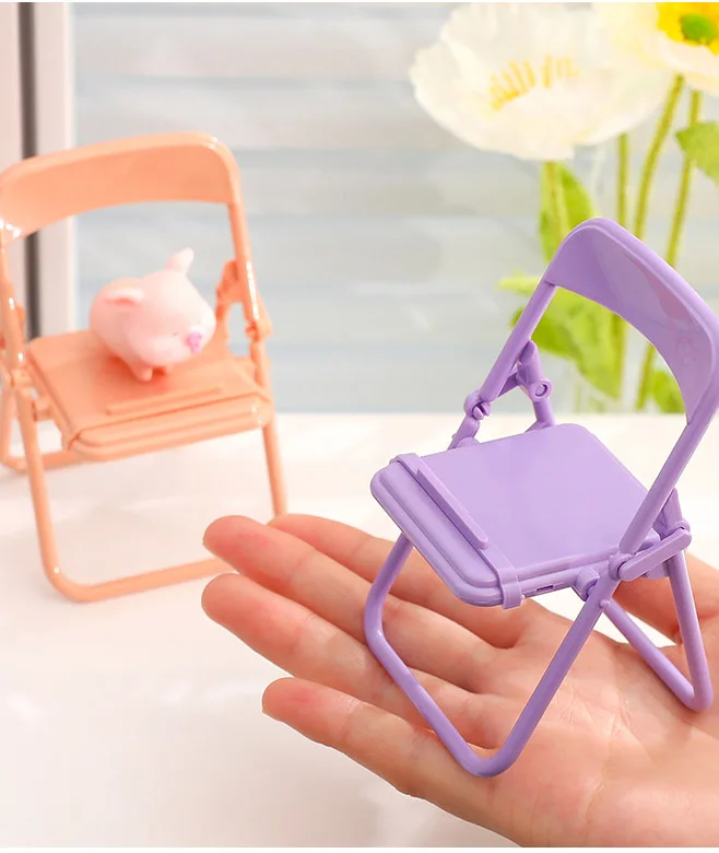 MAGICLULU 10 sillas plegables en miniatura para casa de muñecas, soporte para teléfono, soporte de plástico, silla plegable, modelo para manualidades, accesorios para muebles de casa de muñecas, color MAGICLULU 10 sillas plegables en miniatura para casa de muñecas, soporte para teléfono, soporte de plástico, silla plegable, modelo para manualidades, accesorios para muebles de casa de muñecas, color