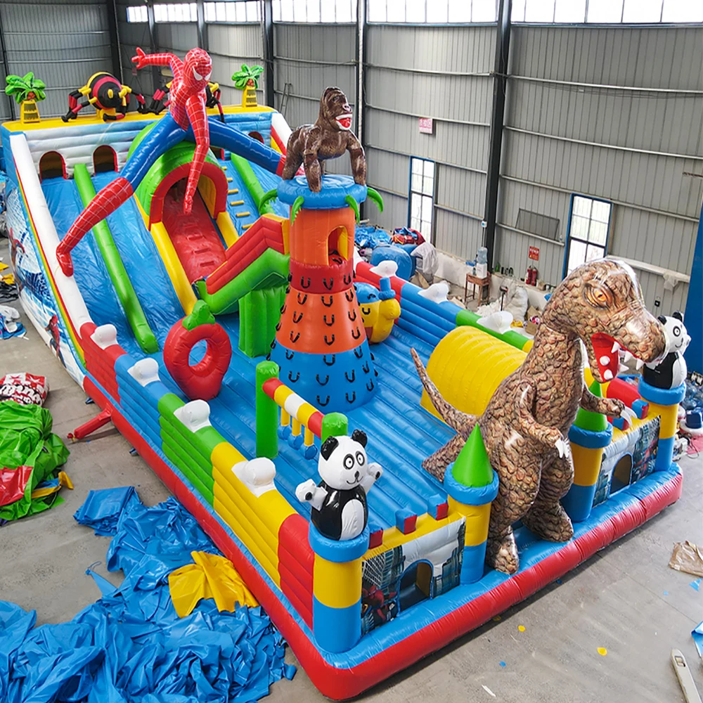 Лидер продаж, большой надувной батут, оборудование для игр на воде, Комбинированный Замок для коммерческого домика