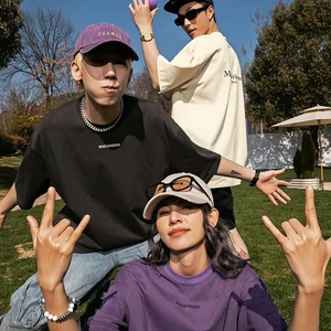 New American Retro Style Summer T-Shirt for Men Women Oversized Short-Sleeved CUSTOMIZED R&D Wholesale Sample