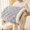 Water cube-grey-thickened velvet machine washable