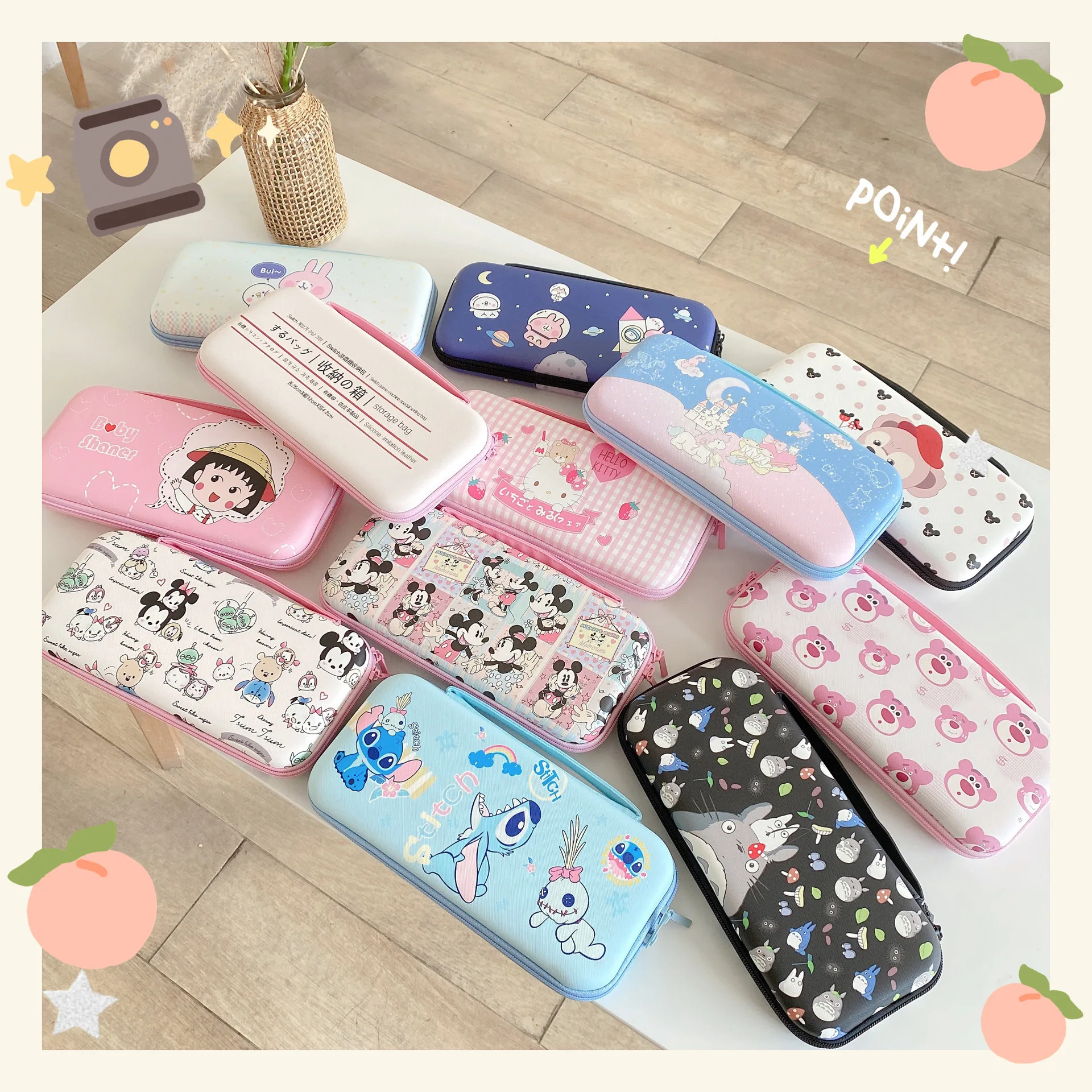 Colorful and Cute Cartoon Anime Storage Bag For Nintendo Switch Kawaii ...