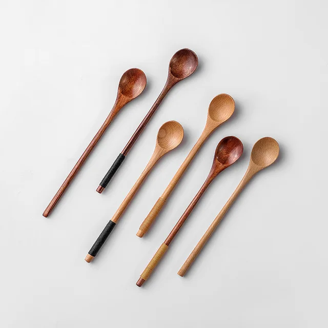 Custom Small Long Wooden Spoons for Coffee Spoons