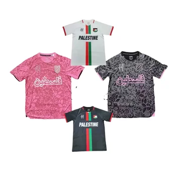 High Quality 23/24 New Season Adult Football Uniforms Top Team Uniforms Football Shirts Sublimated Web logo Palestine