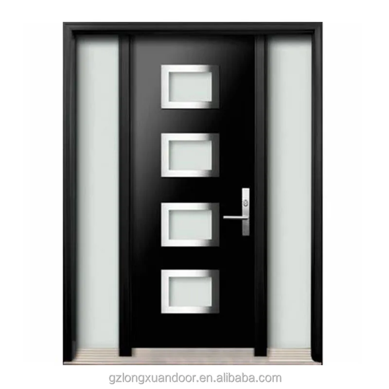 Modern Entrance Steel Lobby Door with Aluminium Design - Big & Small ...
