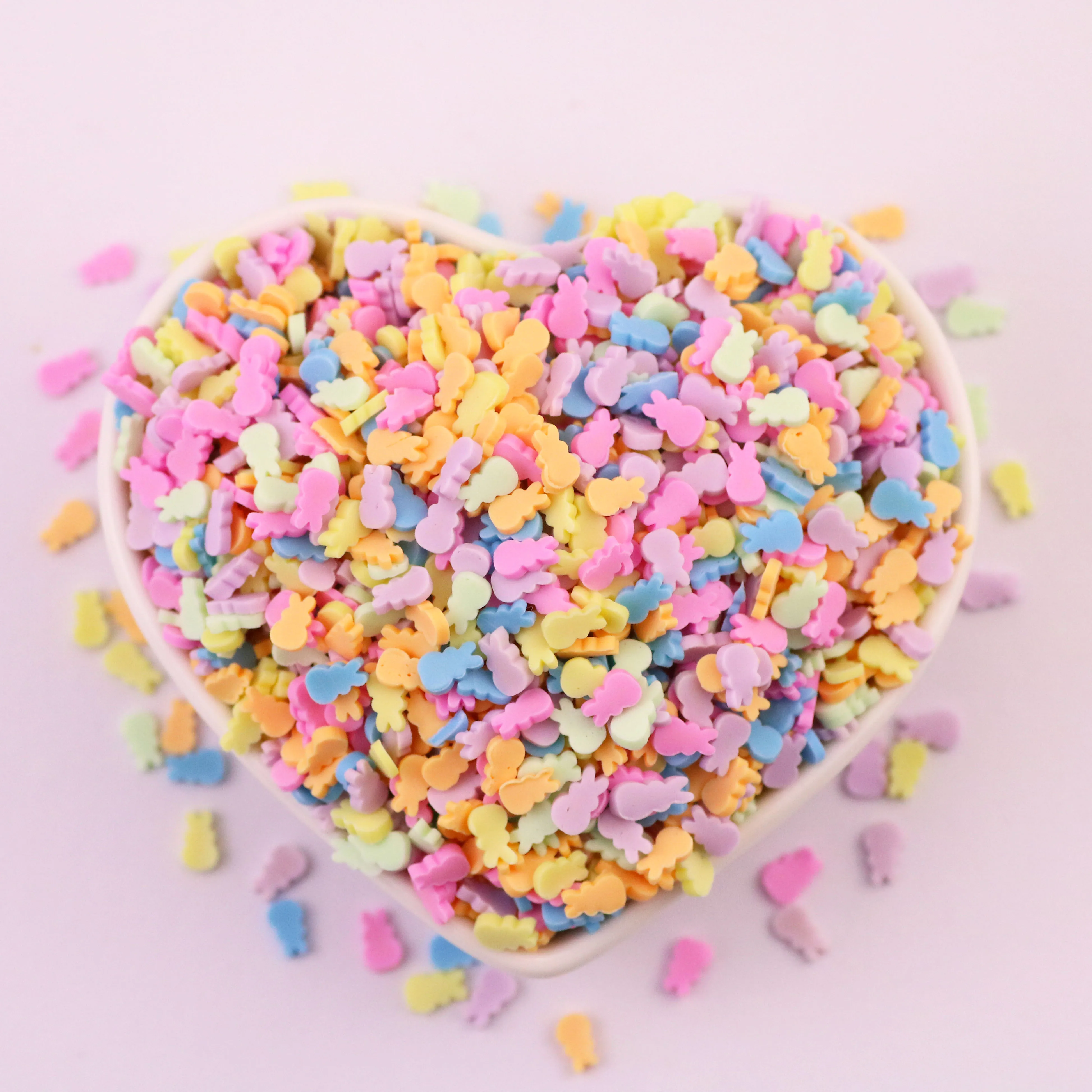 1 кг Пасхальной 5 мм полимерной глины светлый темный микс кроличьи глиняные Ломтики для украшения слаймов Высококачественная мода Сделай Сам дизайн ногтей