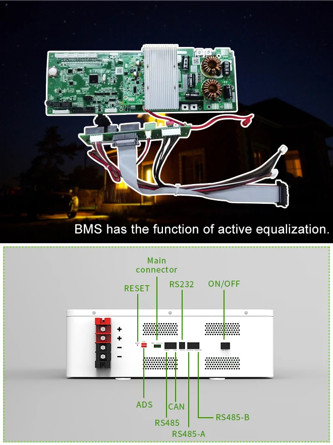 ESG 51.2V 200 300AH with BMS PO4 Lithium Battery module with High performance iron battery