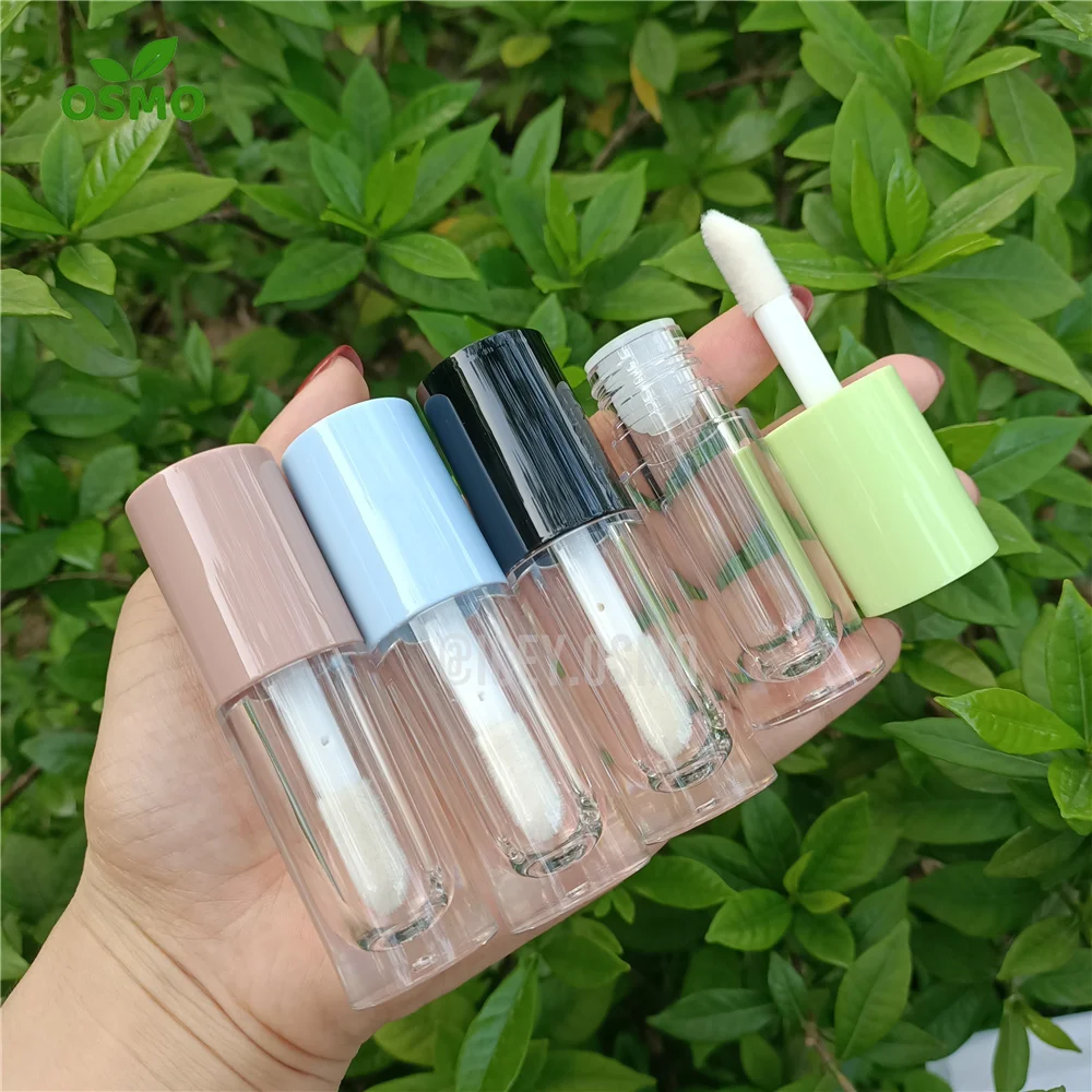 Osmo 6ml 8ml 10ml Big Applicator Lip Gloss Containers Custom logo Empty clear Lipgloss Wand Tubes with Boxes