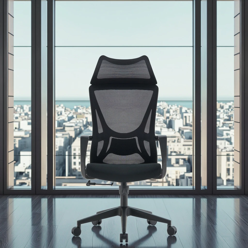 Ergonomic Wingback Design Chair Butterfly Frame Ventilated Backrest High Resilience Foam Office Function 2