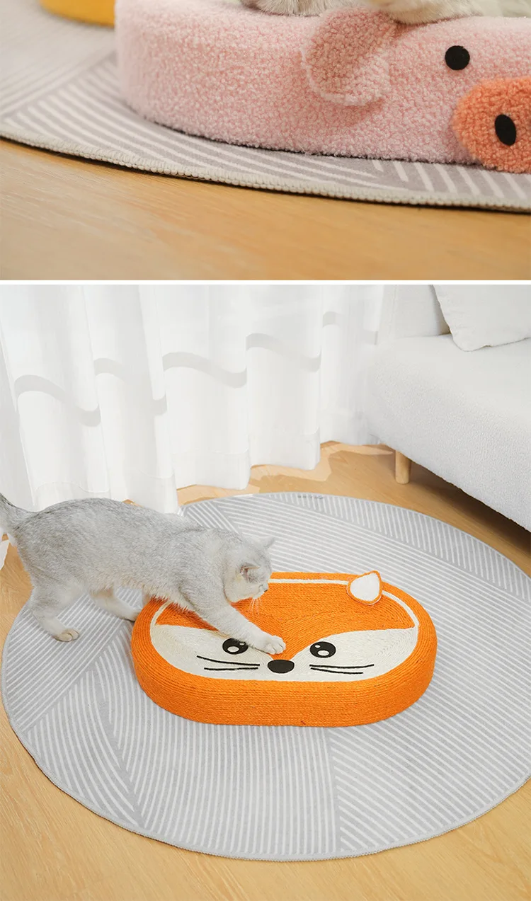 Sisal cat scratching board large round wear resistant cat toy