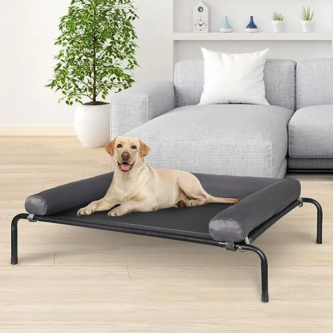 Outdoor Elevated Cooling Pet Dog Beds Travel Elevated Dog Bed With