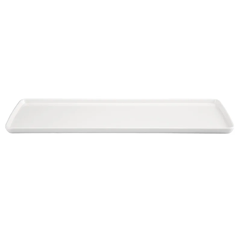 Rectangular Bakery Serving Tray White Plastic Bread Tray Window Showcase Flat Bread Tray