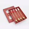4 pcs Lucky Red Combination 5: Gold Spoon + Fork