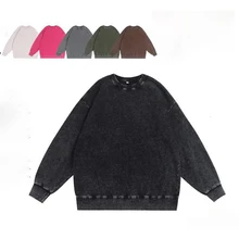 #3505  ,  350gsm  80% COTTON  20% POLYESTER ,   FRENCH TERRY ,  GARMENTS  OLD WASHED   UNISEX  SWEATSHIRT