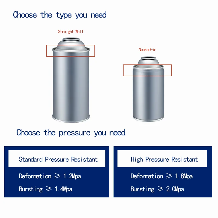 Factory with Metal Tin Can Butane Gas Can Car Care Cleaner Spray Paint Empty Aerosol Can