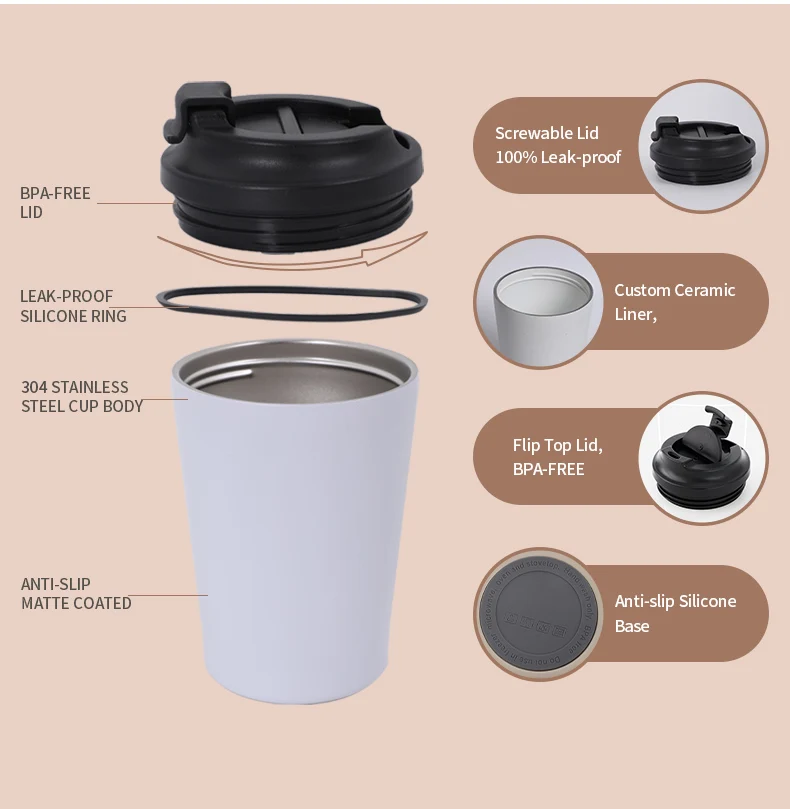 Half a Million Cup Mug pink 12oz 350ml Reusable Coffee Cups with logo Lid  12 oz Travel Insulated Coffe Tumbler Stainless Steel
