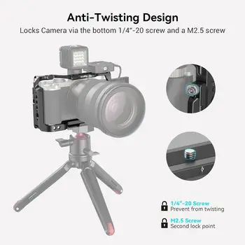 SmallRig A7C Aluminum Alloy Full Cage Camera for Sony A7C, Integrated Cold Shoe, With Quick Release Plate for Arca-Swiss and detail image