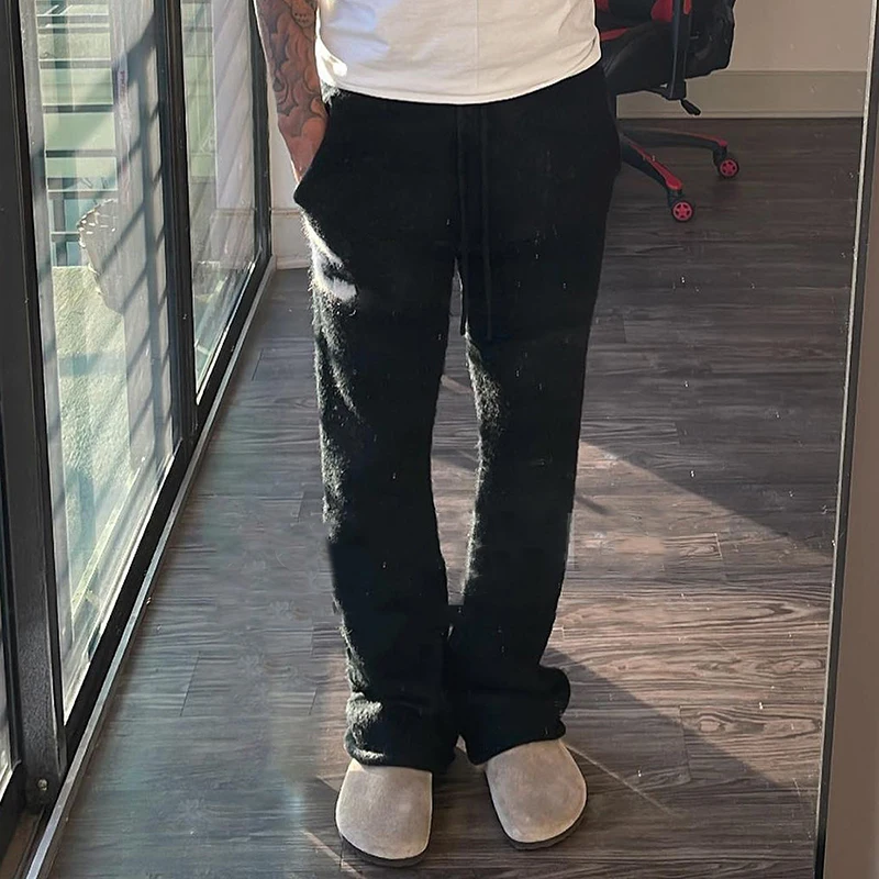 Shop High Quality Mohair Flare Pants - Unisex Drawstring