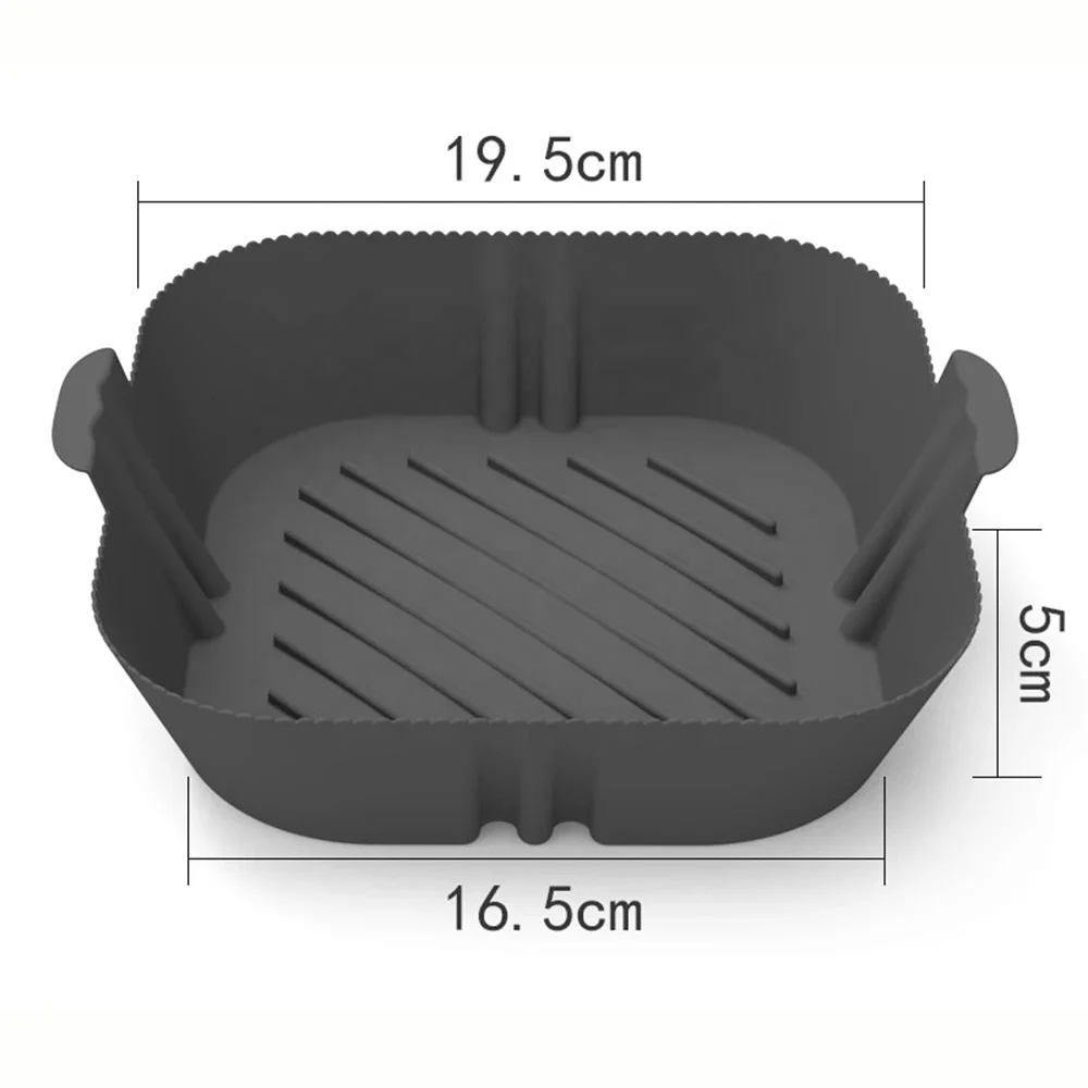 For Air Fryer Baking Basket Soft Tray Accessories Cooking Reusable Silicone  Pot