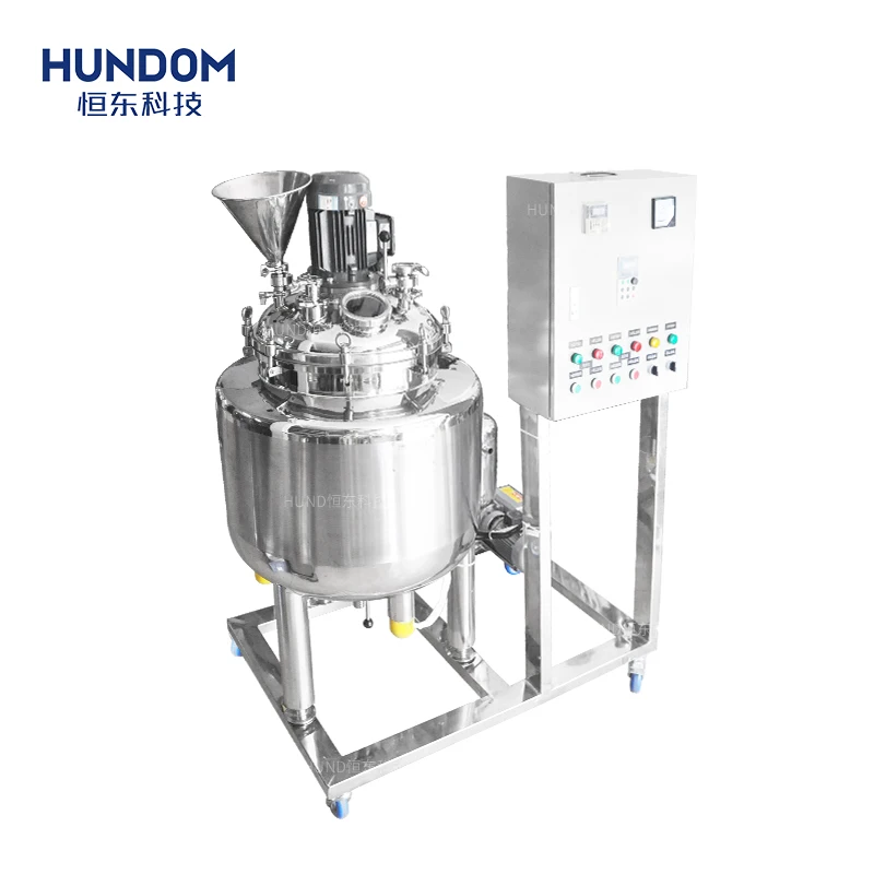 Vacuum Emulsifying Mixer Shampoo Making Machine Cosmetic Cream Mixing Homogenizer Food Hygiene Grade Vacuum Mixing Equipment