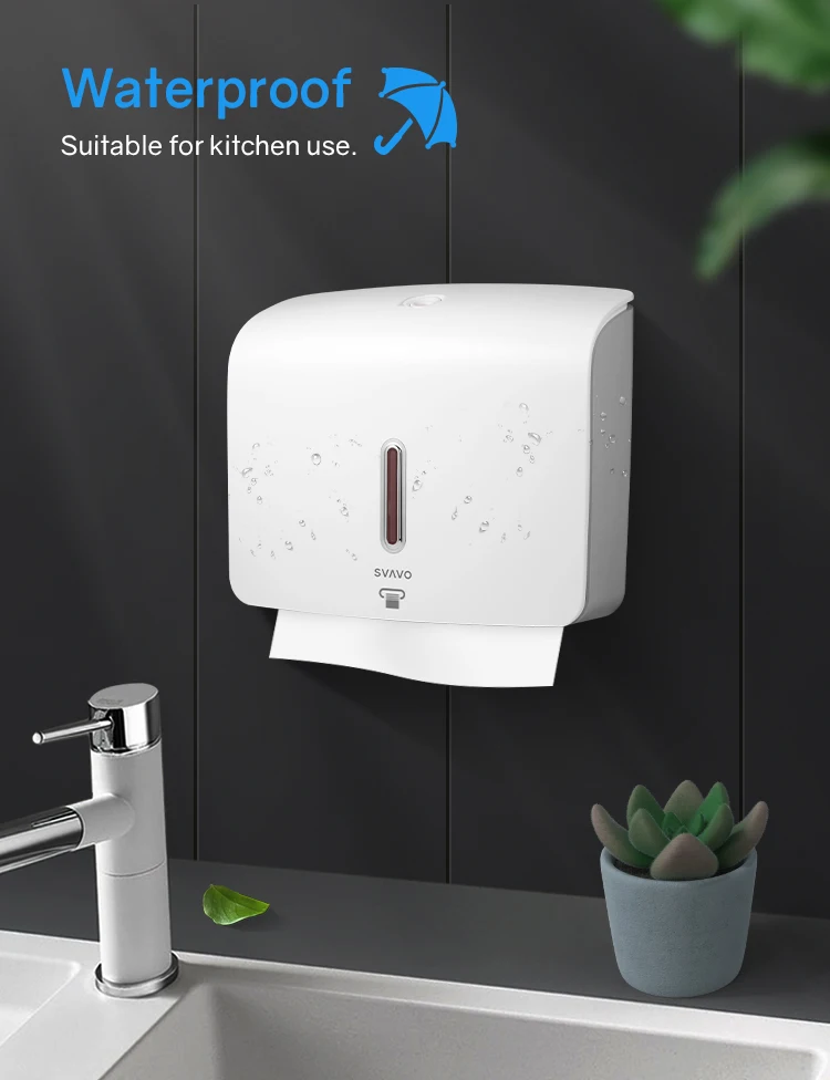 Kitchen Toilet Bathroom Abs Plastic Tissue Box Wall Mounted Manual Z/n ...