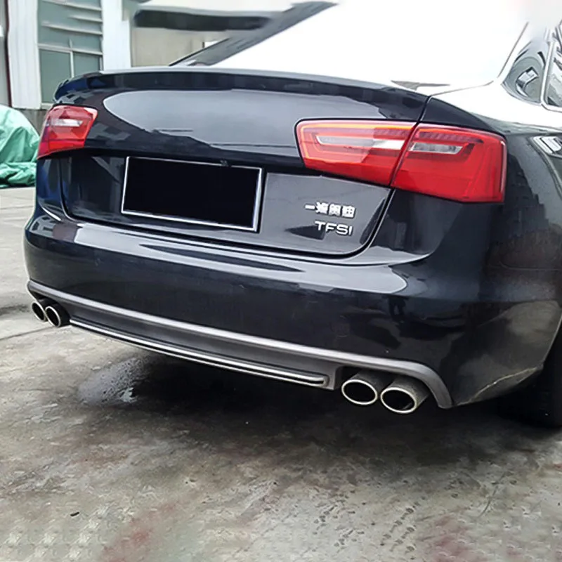 Audi A6 S6 Sline 2013-2015 リアディフューザー Audi A6 Sline S6 C7セダン13-18用S6炭素ファイバーリアディフューザー
