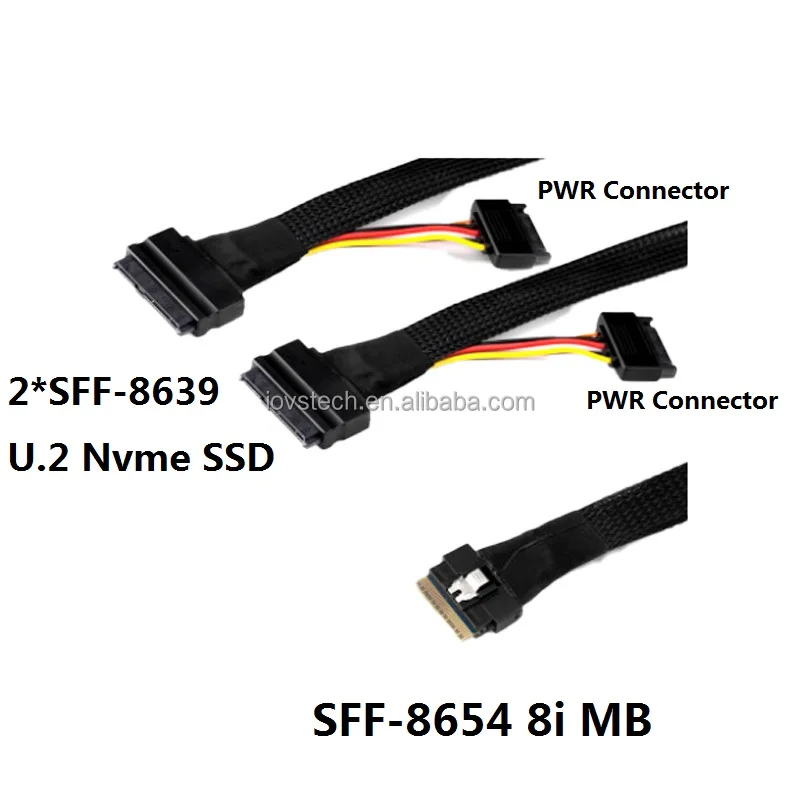 High Quality Slimsas Sff-8654 8i To 2*sff-8639 U.2 Nvme Ssd Digital ...