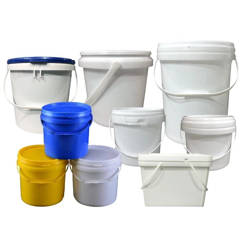 Plastic Bucket with Metal Handle and Lid - Food Grade - 1L, 2L, 5L, 10L,  20L